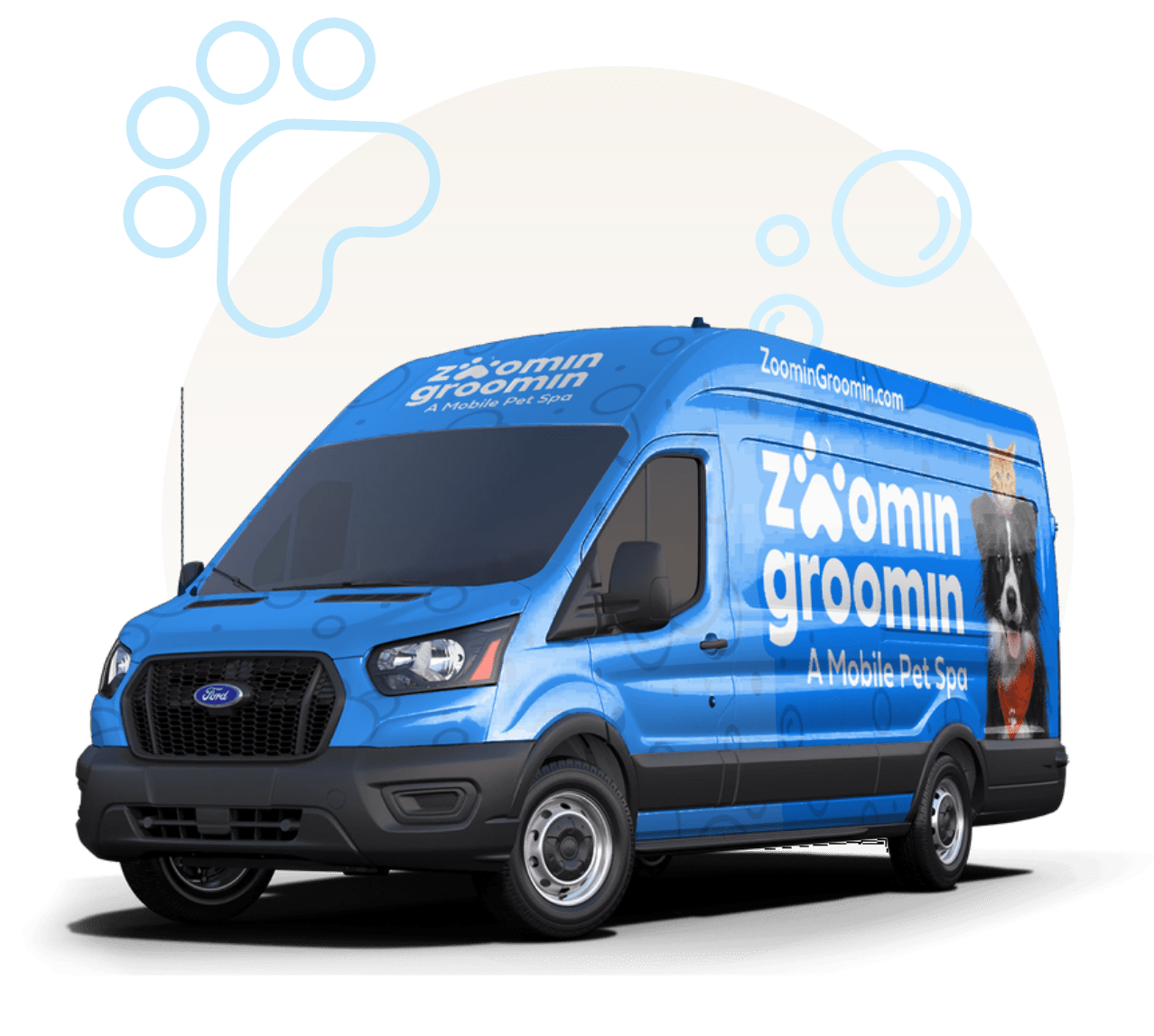 dog grooming in van